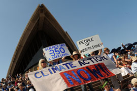 Climate change protest in Sydney