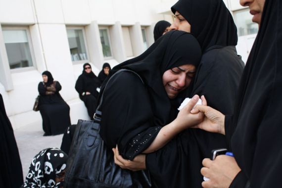 Women in Bahrain mourn the loss of loved ones