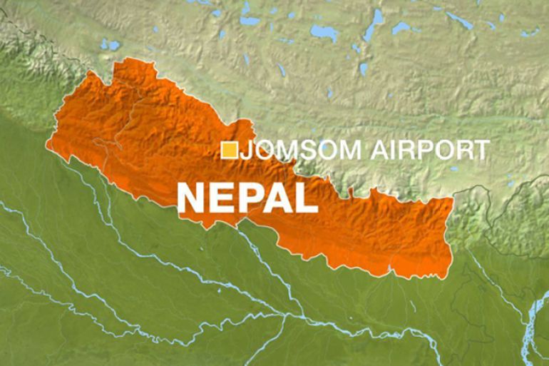 Jomsom map, Nepal