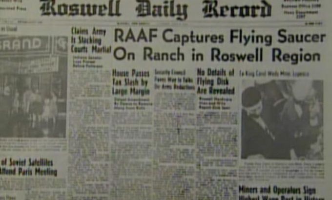 Roswell UFO paper still