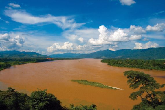 A general view of Mekong River at the Golden Triangle