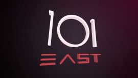 101 East - title logo outside image