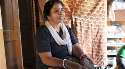 Geetha Das said self respect is the most crucial attribute for a woman and a sex worker [Sandhya Ravishankar/Al Jazeera]