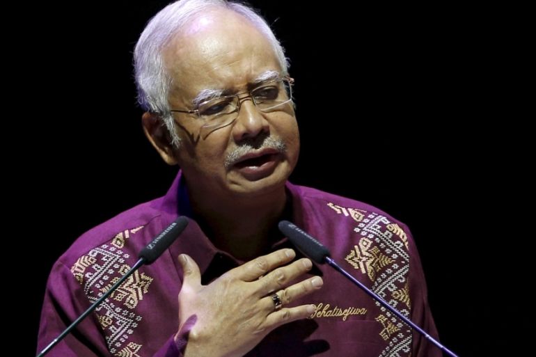 File photo of Malaysia''s Prime Minister Najib Razak addressing the nation in a National Day message in the capital city of Kuala Lumpur