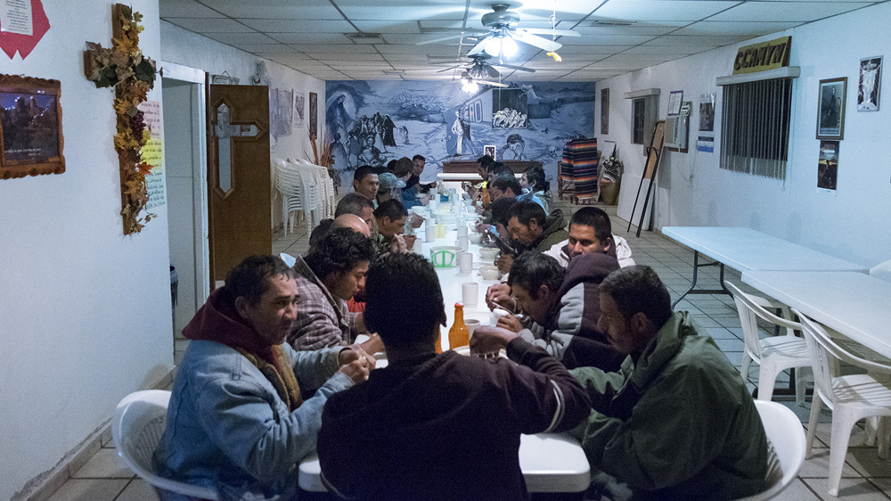 A church in the town of Altar provides temporary shelter for migrants en route to the US border [Axel Storen Weden/Al Jazeera] 