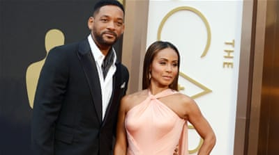 Will Smith and Jada Pinkett Smith arrive at the 2014 Oscars at the Dolby Theatre in Los Angeles [AP]