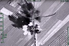Russian air strike near Aleppo