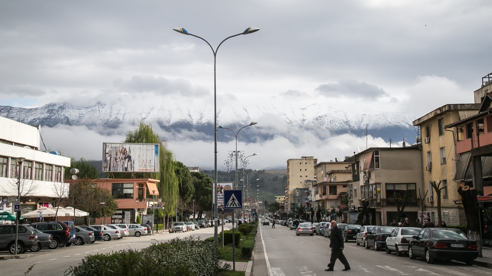 Mountains over the city of Gjirokaster. The Albanian route would be difficult merely because of geography [Nicola Zolin/Al Jazeera] 