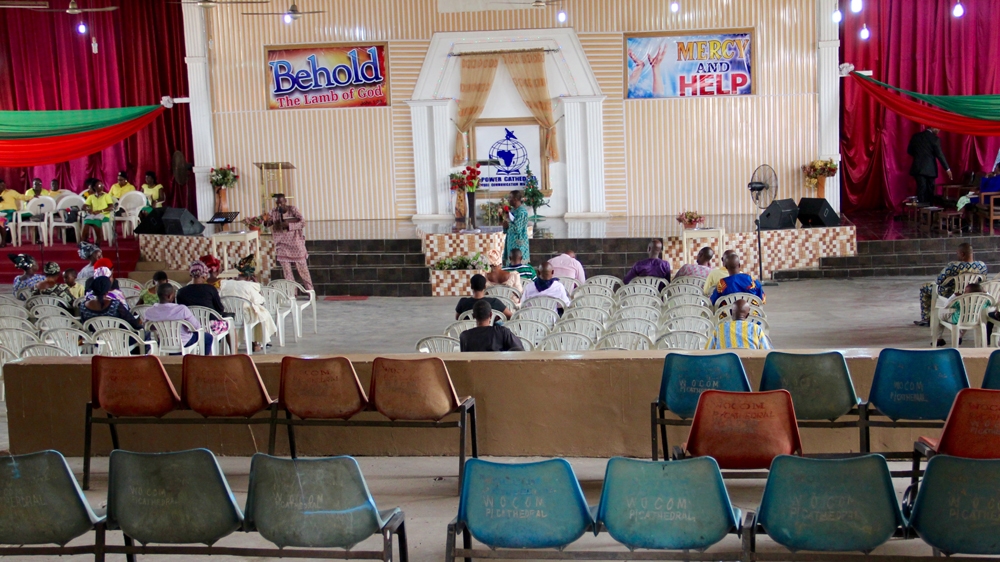 Ibadan's Odeon Cinema has now become a church [Femke van Zeijl/Al Jazeera] 