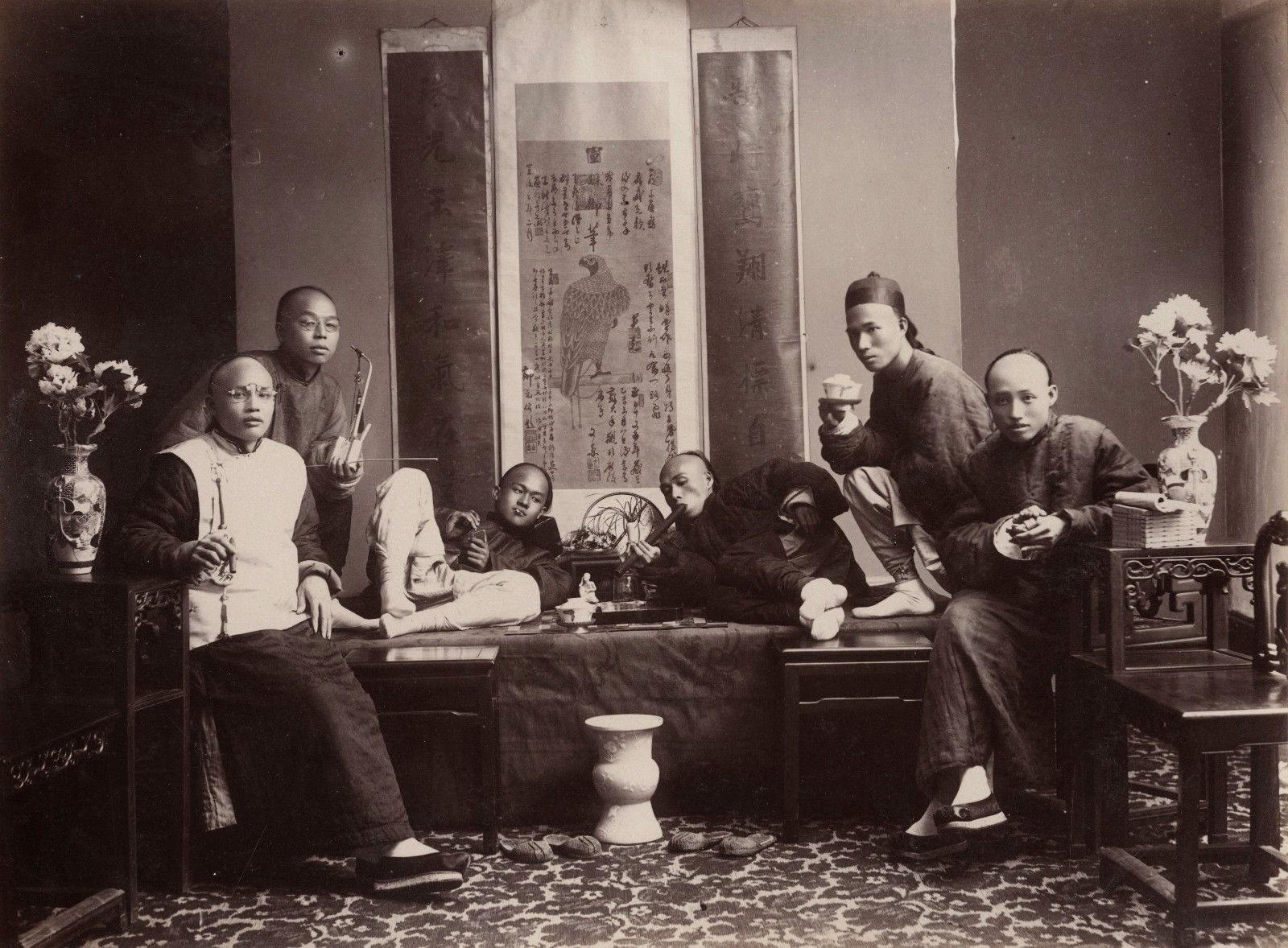 Opium smokers in China, in the 1880s [Lai Afong/Public Domain]