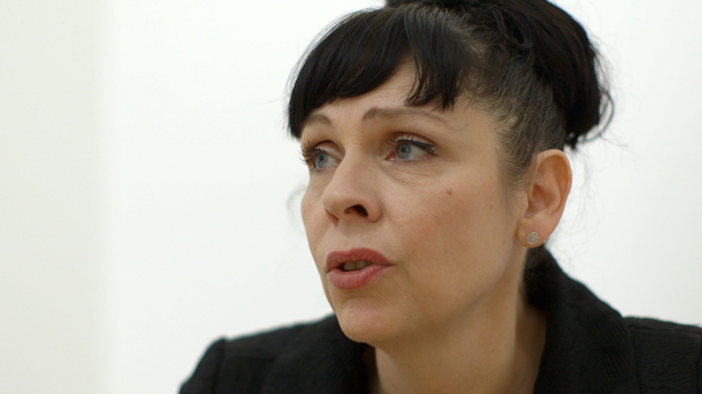 Birgitta Jonsdottir, member of parliament for the Pirates in Iceland [Micah Garen/Al Jazeera]