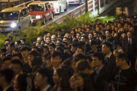 Hong Kong lawyers stage silent protest against Chinese authorities