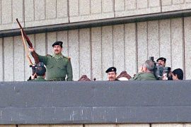 Iraqi president Saddam Hussein