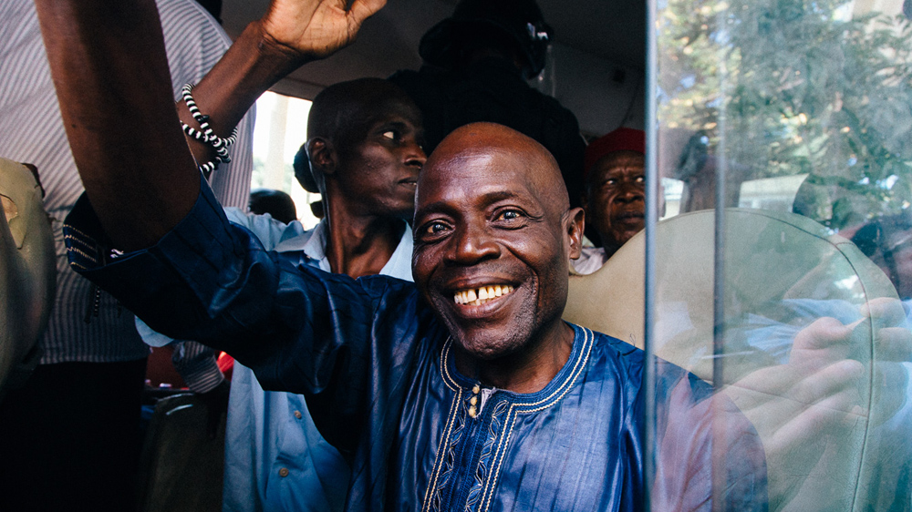 Ousainou Darboe is released on bail along with 19 other political prisoners [Misha Somerville/Al Jazeera]