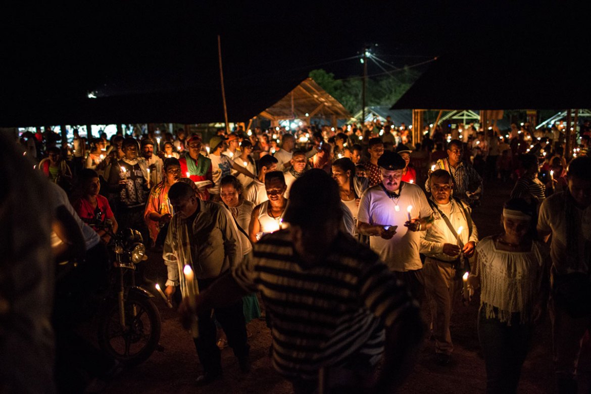 VIGIL FOR PEACE IN A FARC CAMP / Please Do Not Use