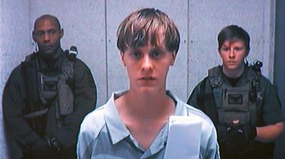 Dylann Roof appears by closed-circuit television at his bond hearing in Charleston [File: Reuters]