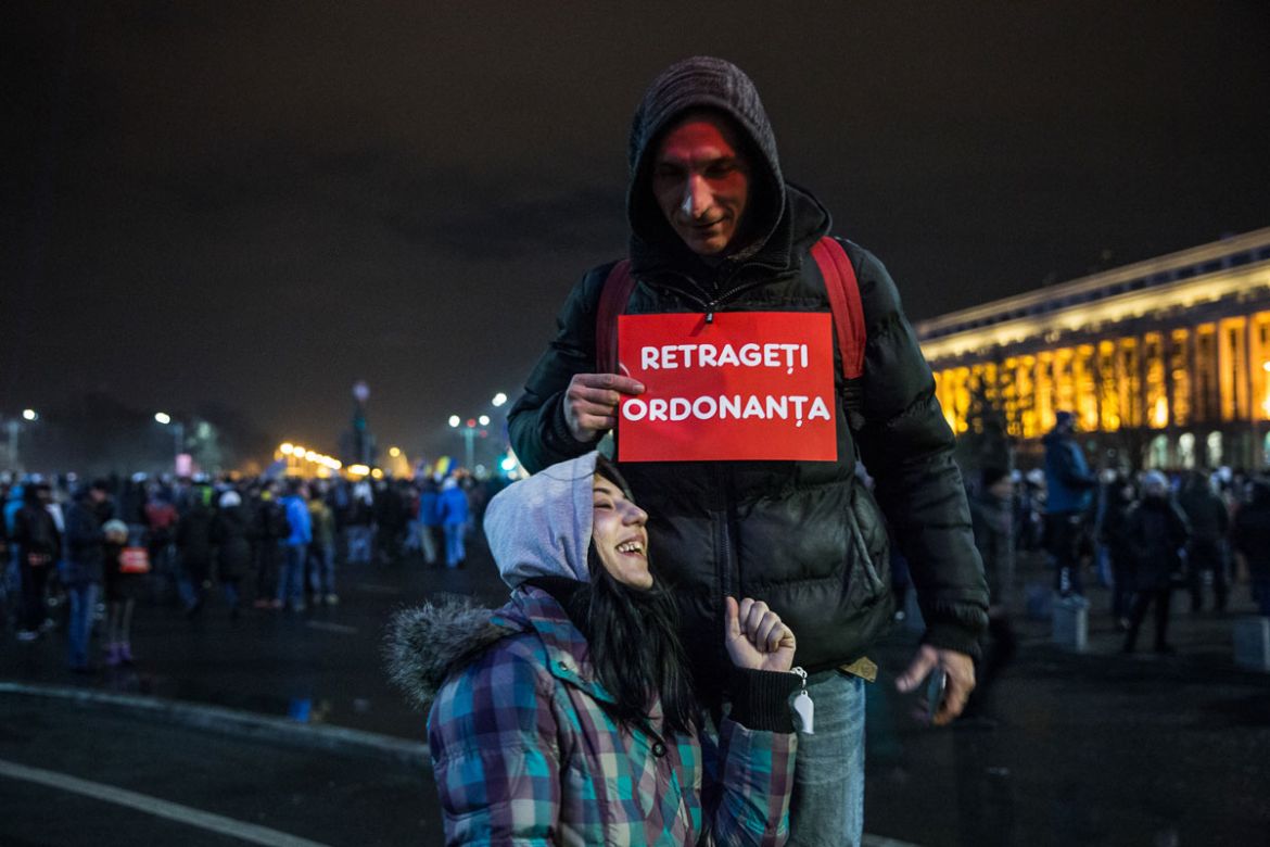 Protesters in Romania: this is our life/Please Do Not Use