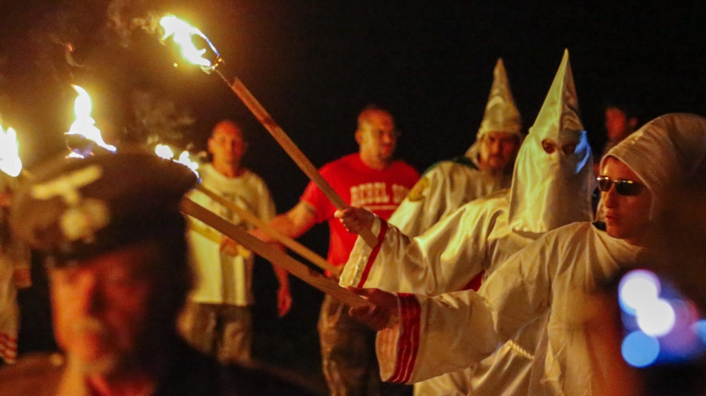 The SPLC documented at least 130 Ku Klux Klan chapters in the US in 2016 [File: Erik S Lesser/EPA]