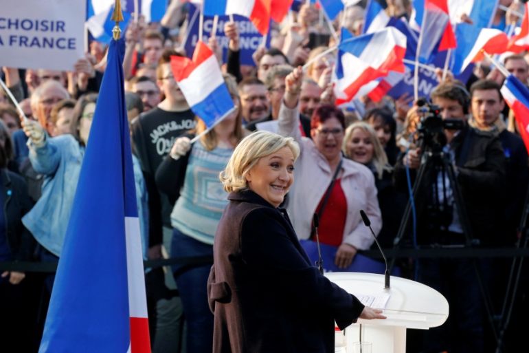 Marine Le Pen at rally