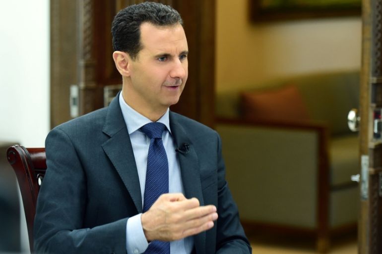 Syria''s President Bashar al-Assad speaks during an interview with RIA Novosti and Sputnik