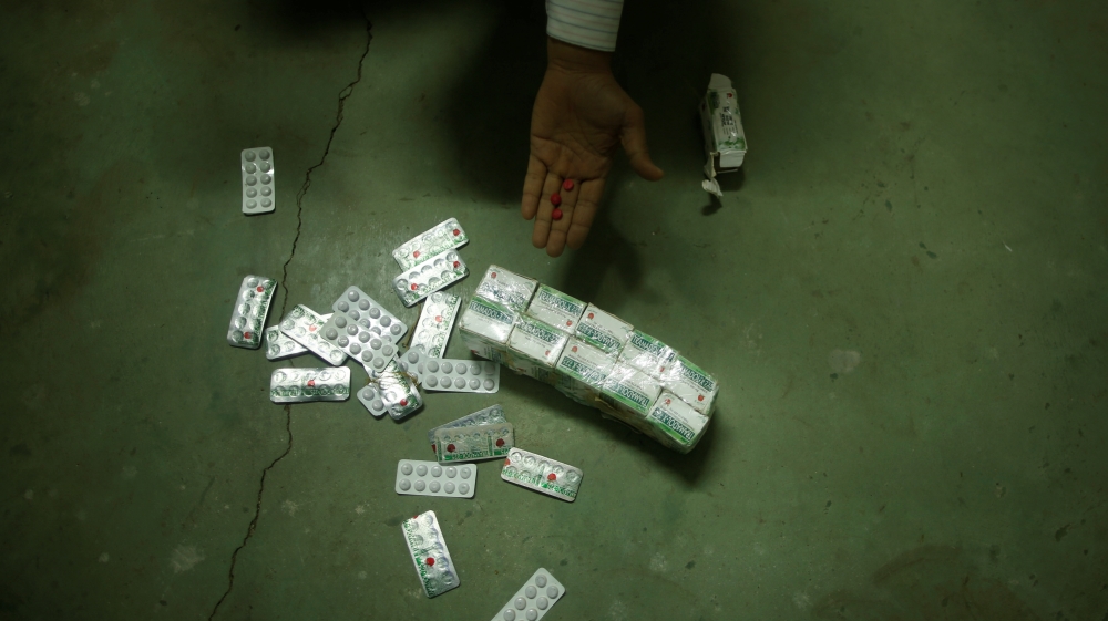 Local health professionals have cited near-epidemic levels of Tramadol use throughout Gaza [Mohammed Salem/Reuters]
