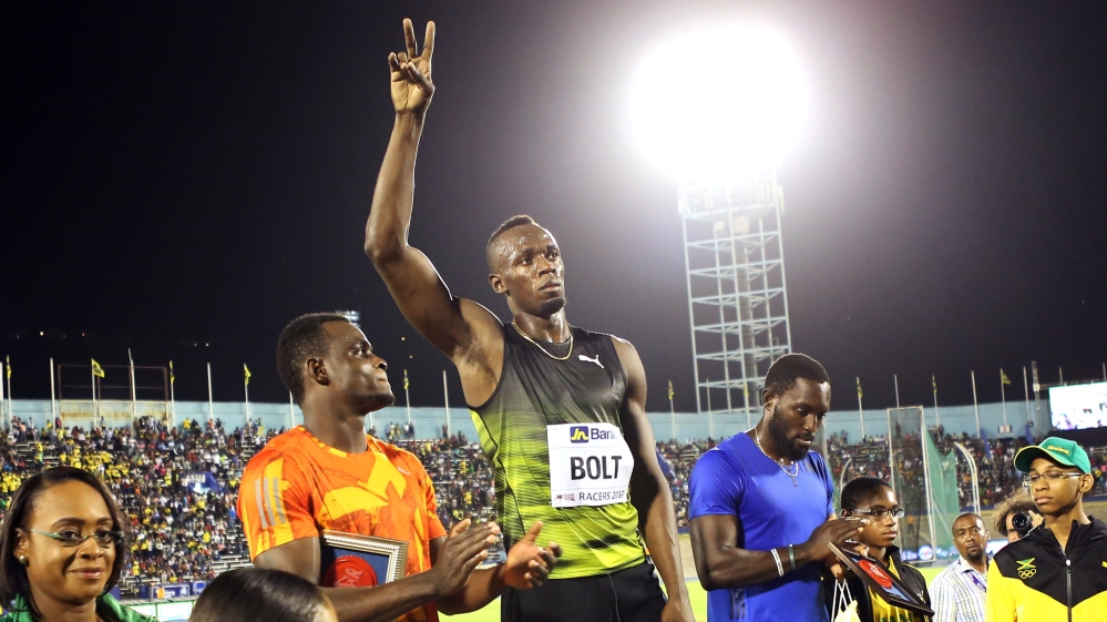 Bolt set the world record for the 100m race in 2009 when he ran it in 9.58 seconds [Gilbert Bellamy/Reuters] 