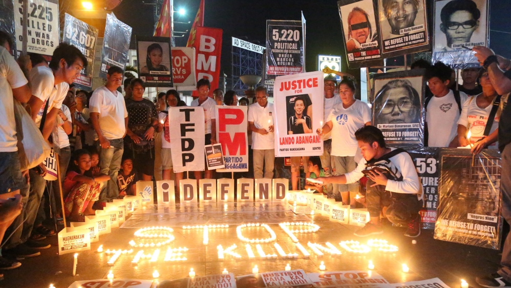 Critics have called Duterte's all-out anti-drug policy inhumane [Ted Regencia/Al Jazeera]