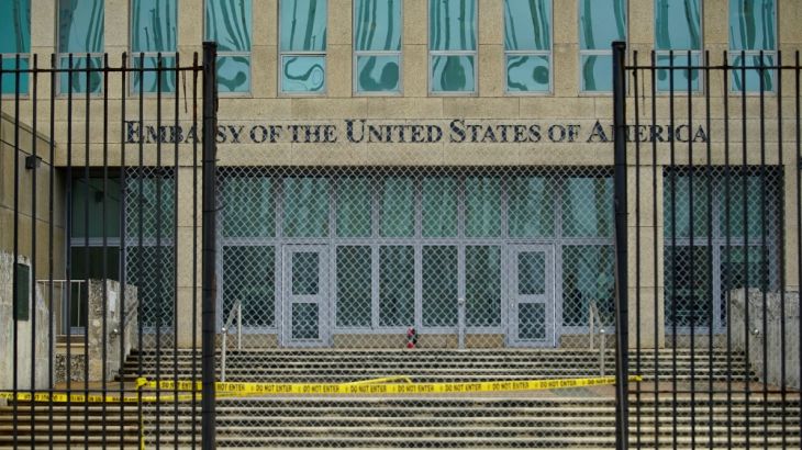 A view of the U.S. Embassy in Havana