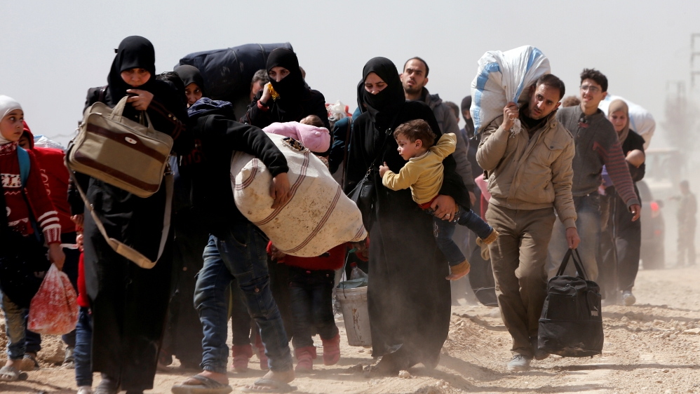 'There is no water, no medicine that could provided to our children' [Omar Sanadiki/Reuters]