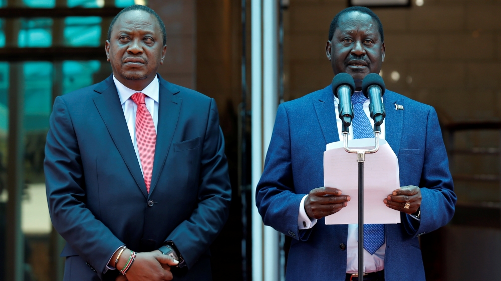 Raila Odinga and Kenyatta