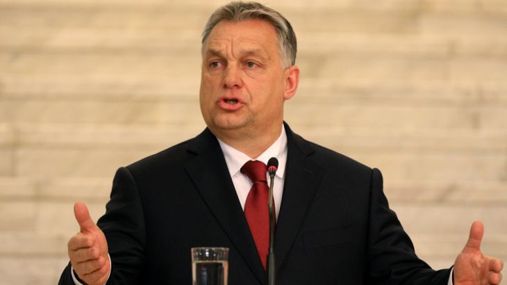 Hungarian Prime Minister Orban speaks during a joint news conference with Bulgaria''s Prime Minister Borissov in Sofia