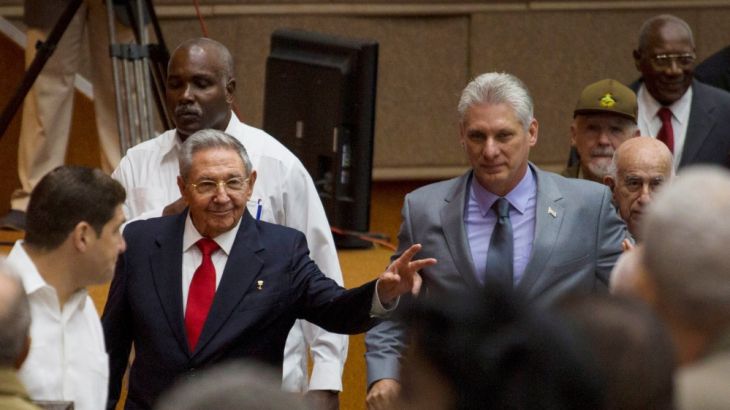 Raul Castro and Miguel Diaz-Canel a