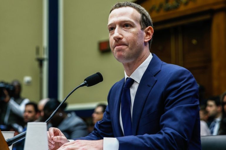 CEO of Facebook Mark Zuckerberg testifies before the House of Representatives