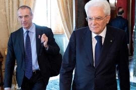 Former senior International Monetary Fund (IMF) official Carlo Cottarelli arrives for a meeting with the Italian President Sergio Mattarella at the Quirinal Palace in Rome