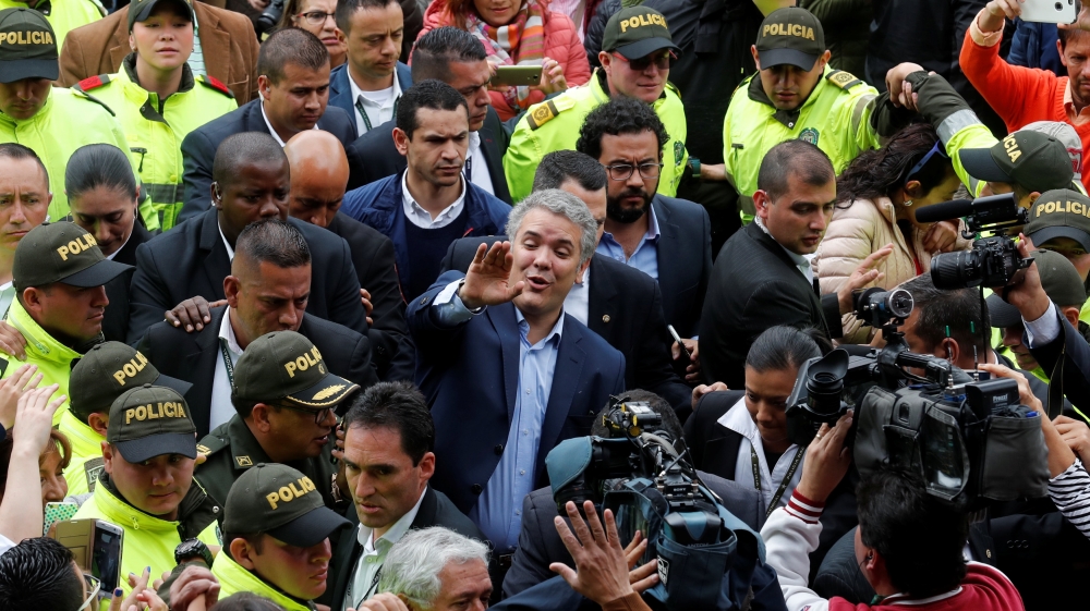 Ivan Duque called Sunday's vote marked a 'very special day for' Colombia [Nacho Doce/Reuters]
