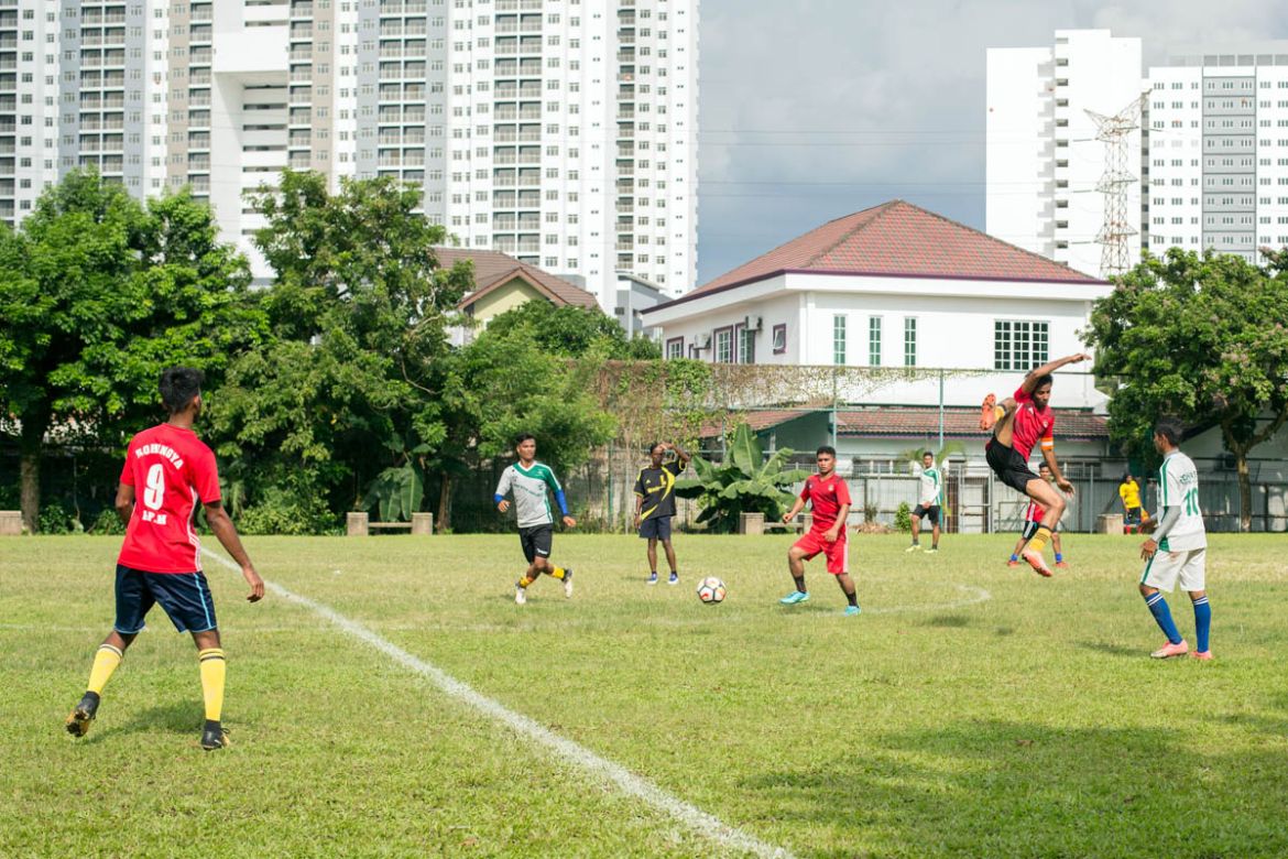RFM attacks against RFC during a friendly football match in Kuala Lumpur.