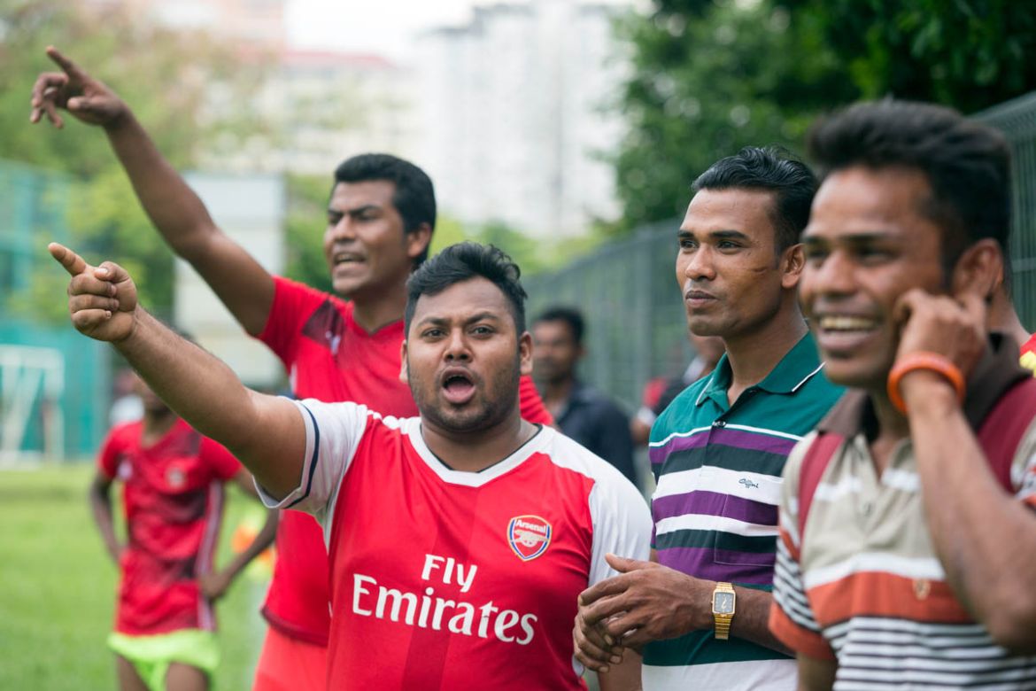 Spirits are high both within the supporters and the teams during the game. Football is popular in the Rohingya communities in Malaysia, with more than 50 Rohingya football teams around the country.