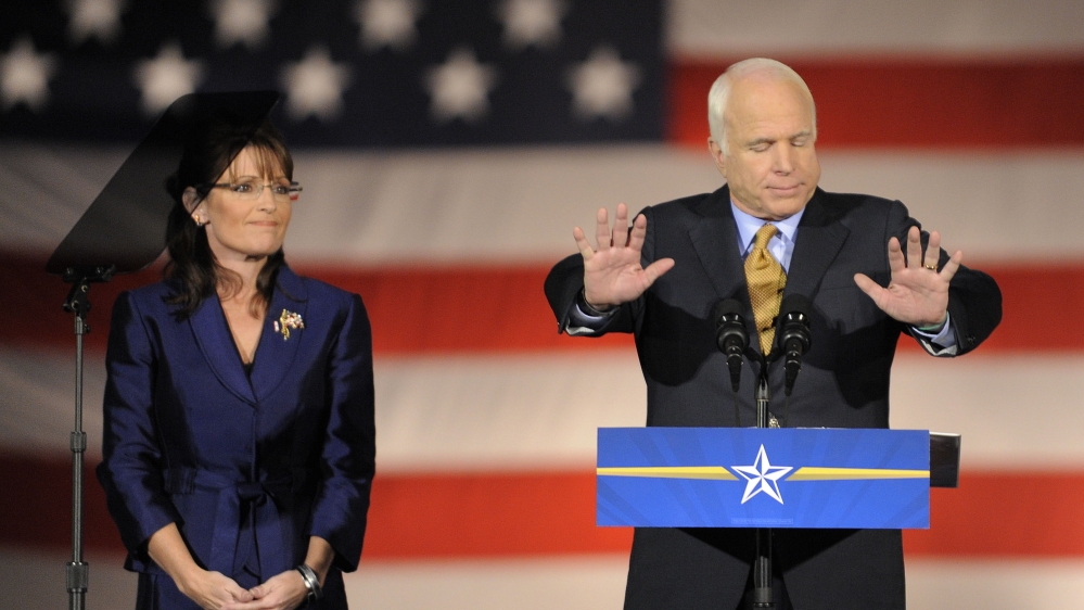 McCain lost the 2008 presidential election alongside Sarah Palin as his vice president pick [Chris Carlson/AP Photo] 