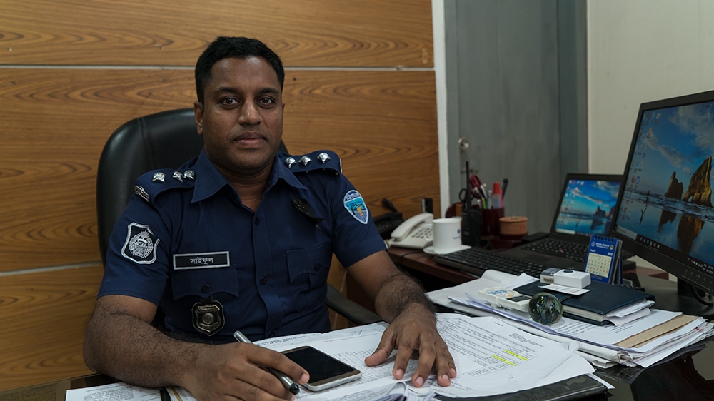 Md Saiful Hasan, senior assistant to the special commissioner, Cox's Bazar district [Sorin Furcoi/Al Jazeera]