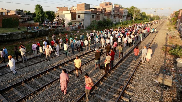 India train crash protest