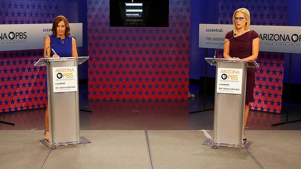 US Senate candidates: Martha McSally debates Kyrsten Sinema [Matt York/AP Photo]
