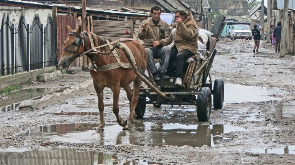 A Roma settlement in Berehove, Ukraine [Al Jazeera]