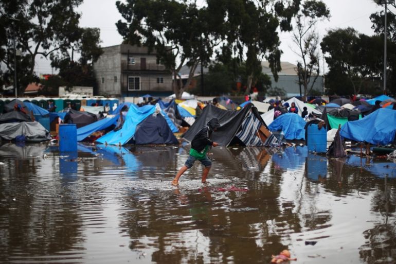 Tijuana camp flood