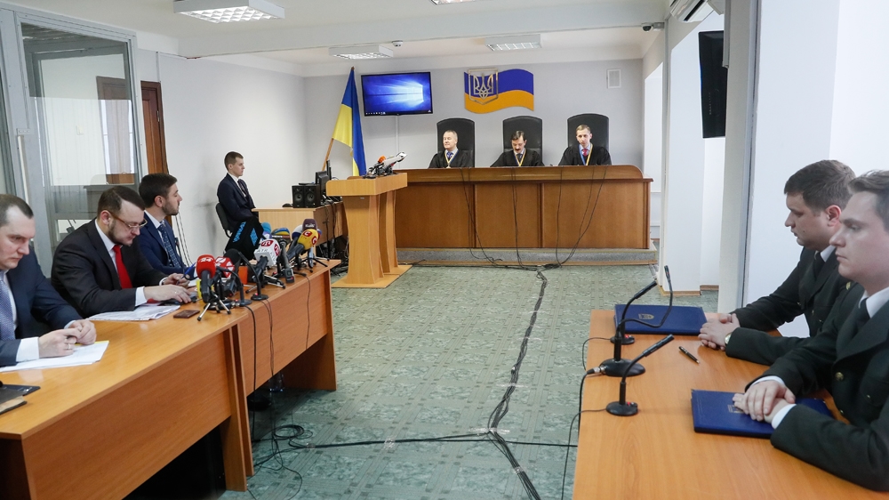 Authorities beefed up security around the court as judges took turns to read out their ruling on Thursday [Sergey Dolzhenko/EPA]