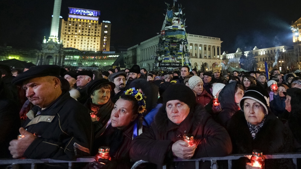 The Maidan protests aimed for greater inclusion in Europe, though results have been mixed [Konstantin Chernichkin/Reuters via AFP]