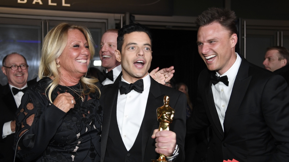 Rami Malek becomes the first Arab-American to win an Oscar for Best Actor [Kevork Djansezian/AFP]