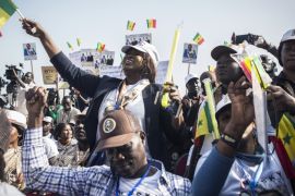 Supporters of Senegalese President Macky Sall