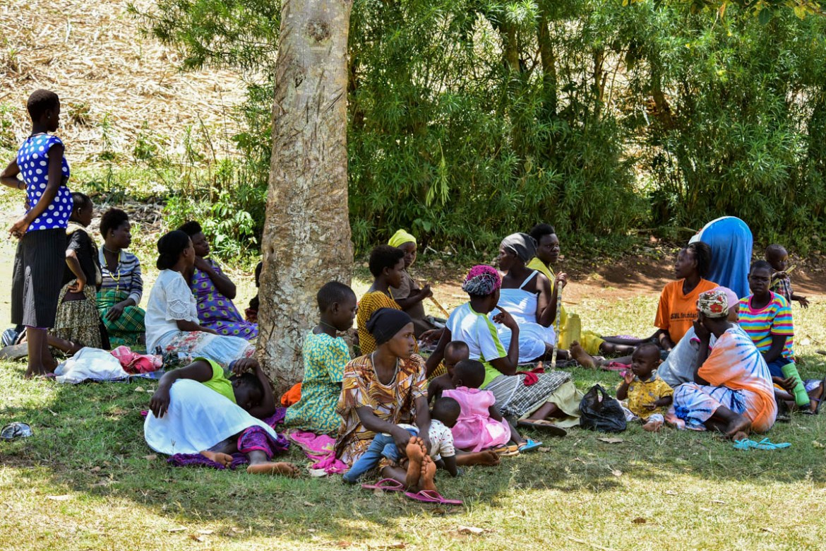 Patients seated under a tree waiting to be attended to at Kibibi Health center in Budondo sub county in Jinja District in the Eastern part of Uganda. Over 71,000 people live in Jinja according to a 20