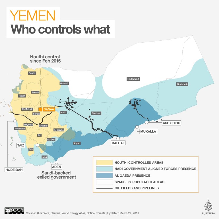 INTERACTIVE: Yemen control map March 25 2019