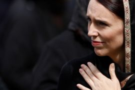 New Zealand's Prime Minister Jacinda Ardern leaves after the Friday prayers at Hagley Park outside Al Noor mosque in Christchurch, New Zealand on March 22, 2019 [Reuters/Jorge Silva]